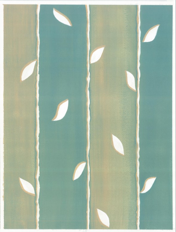 Blue Gray Leaf Stripe