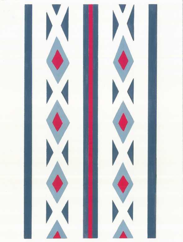 Gray Geometric Stripe