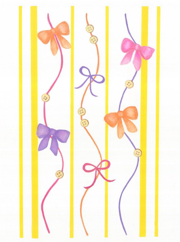 Multi Color Buttons Bows