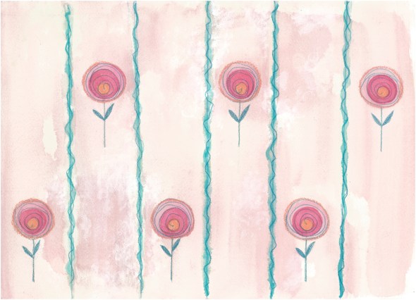 Pink & Blue French Lollipop Flowers