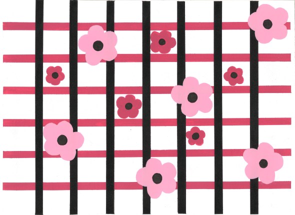 Pink&Black Floral Lattice