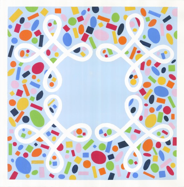 Sky Blue Mosaic Pillow