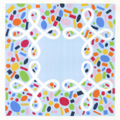 Sky Blue Mosaic Pillow